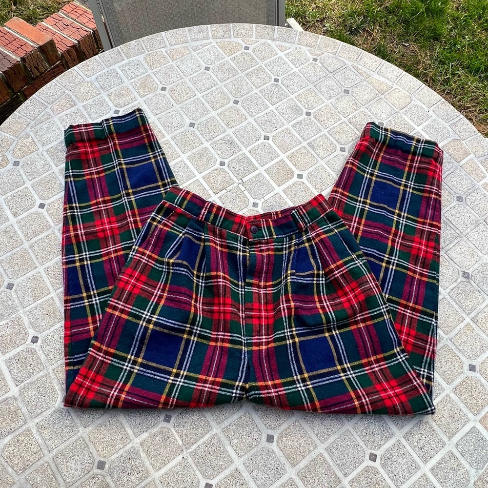 plaid vintage pants